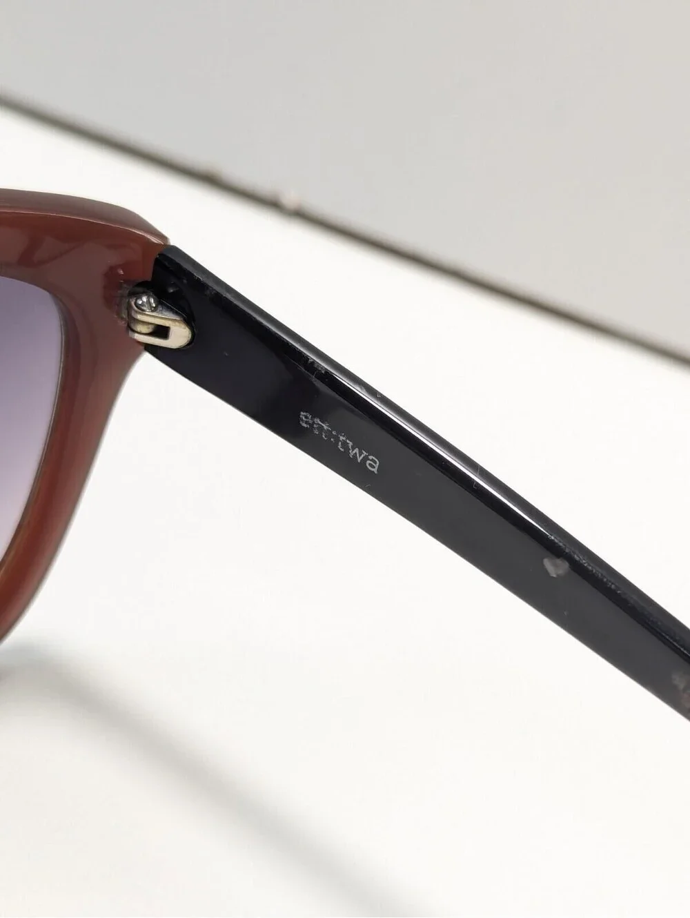 ETT:TWA By Anthropologie Designer Sunglasses Purple/Black Chic Style Classic Y2K